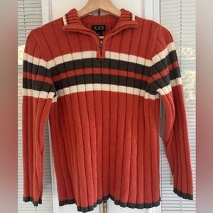 Place Women's Zip-Up Sweater - Red, Black, and White